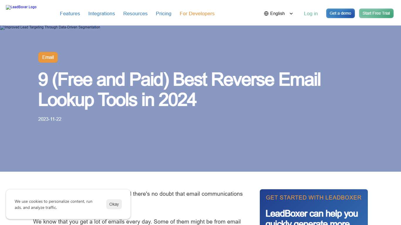 9 (Free and Paid) Best Reverse Email Lookup Tools in 2024 — LeadBoxer