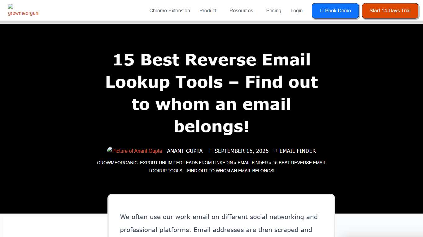 15 Best Reverse Email Lookup Tools – Find Out To Whom An Email Belongs! | GrowMeOrganic